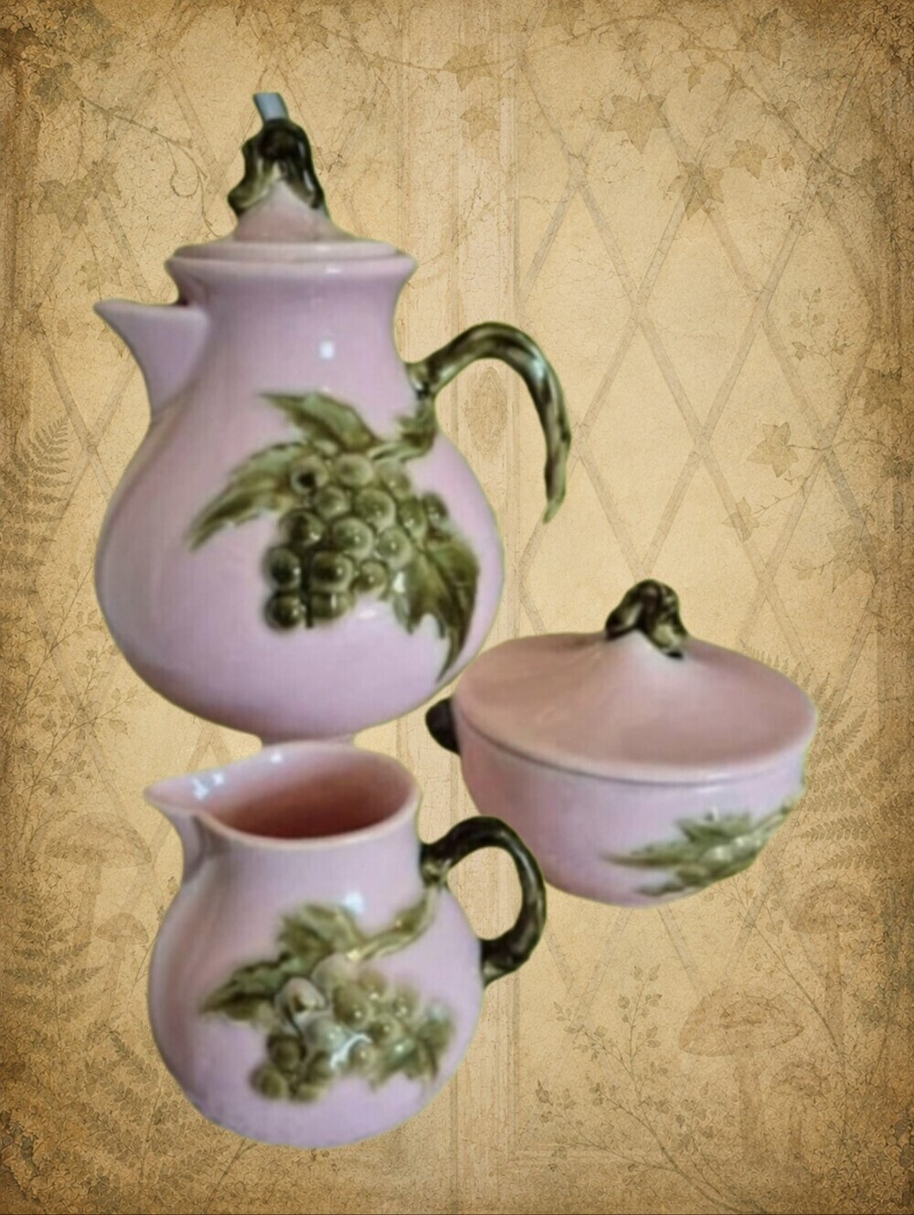 Hearth Happenings 🏠🧚‍♂️ HULL POTTERY Tuscany Tokay 50s Vintage Tea Set